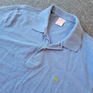 Brooks Brothers‎ 346 Polo Shirt Men's Medium Blue Performance Golf Stretch
